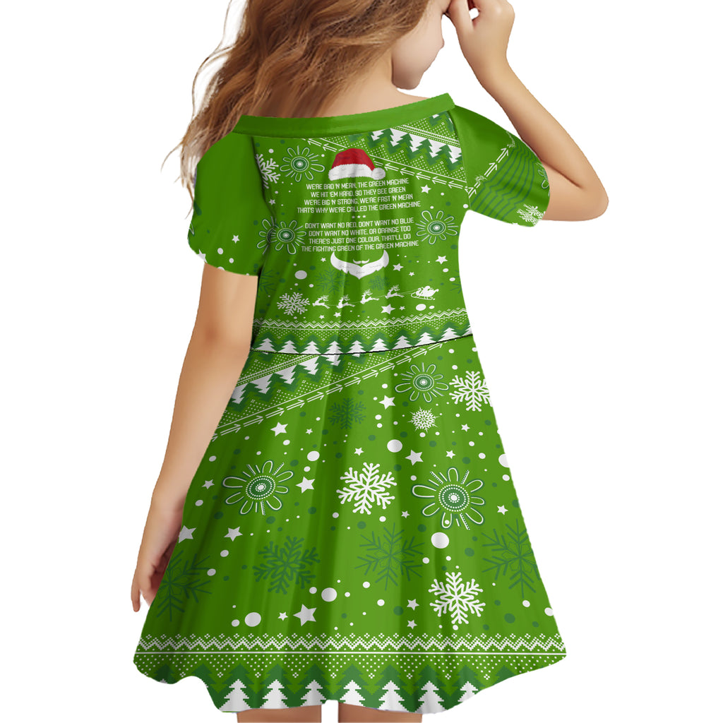 raiders-rugby-family-matching-short-sleeve-bodycon-dress-and-hawaiian-shirt-the-mighty-green-machine-2023-christmas-vibe
