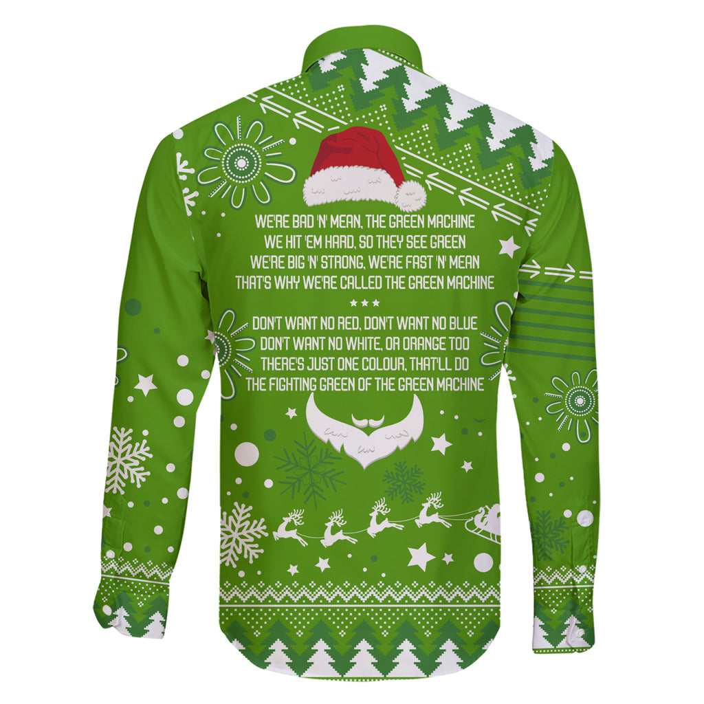 raiders-rugby-family-matching-short-sleeve-bodycon-dress-and-hawaiian-shirt-the-mighty-green-machine-2023-christmas-vibe
