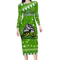 raiders-rugby-long-sleeve-bodycon-dress-the-mighty-green-machine-2023-christmas-vibe