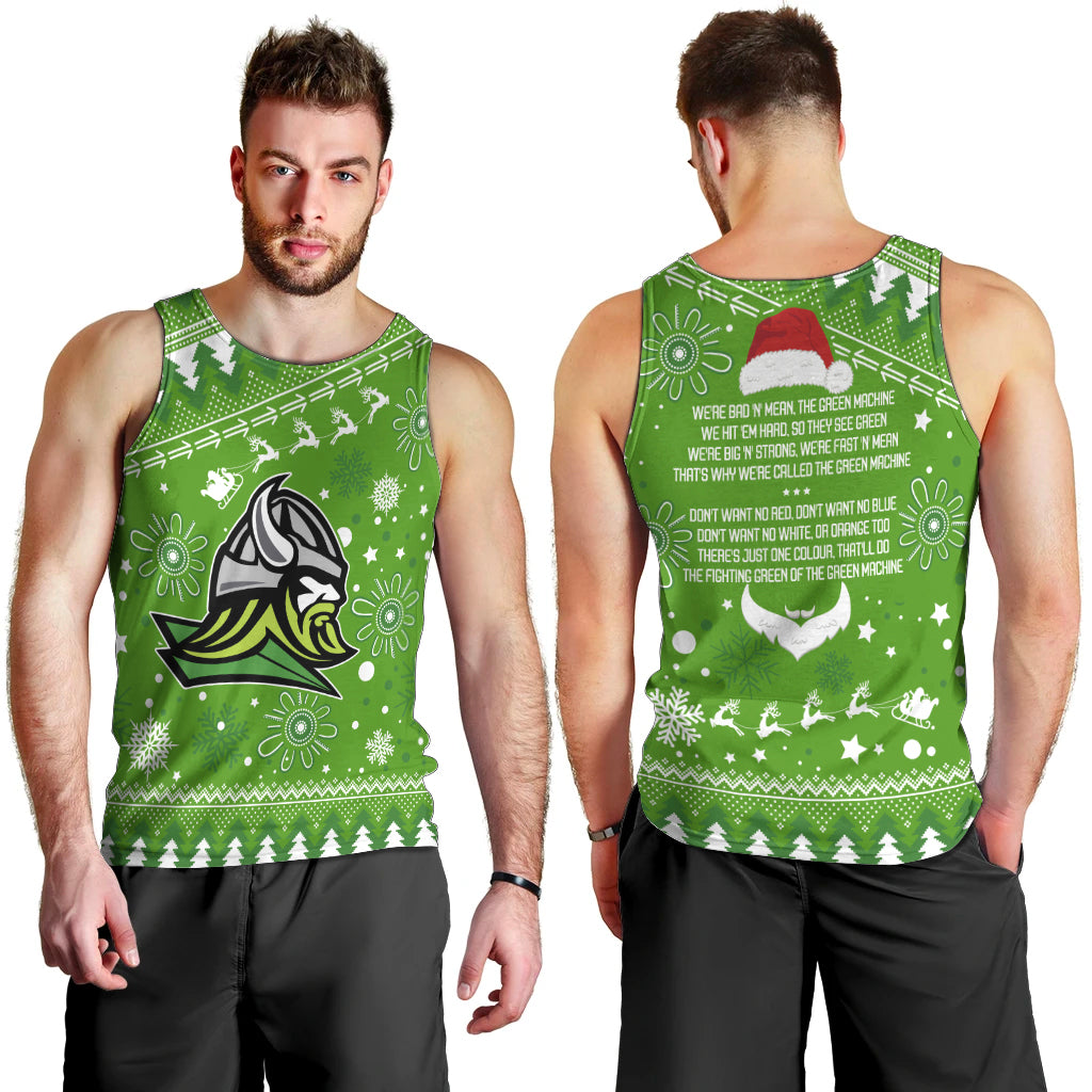 raiders-rugby-men-tank-top-the-mighty-green-machine-2023-christmas-vibe