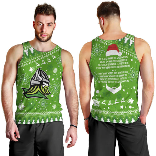 raiders-rugby-men-tank-top-the-mighty-green-machine-2023-christmas-vibe