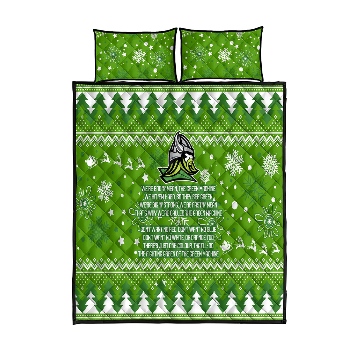 raiders-rugby-quilt-bed-set-the-mighty-green-machine-2023-christmas-vibe
