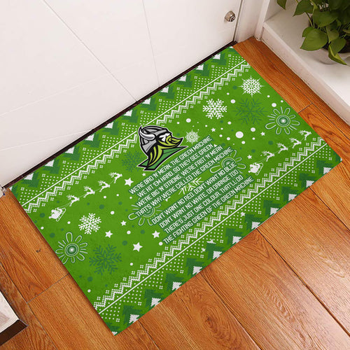 raiders-rugby-rubber-doormat-the-mighty-green-machine-2023-christmas-vibe