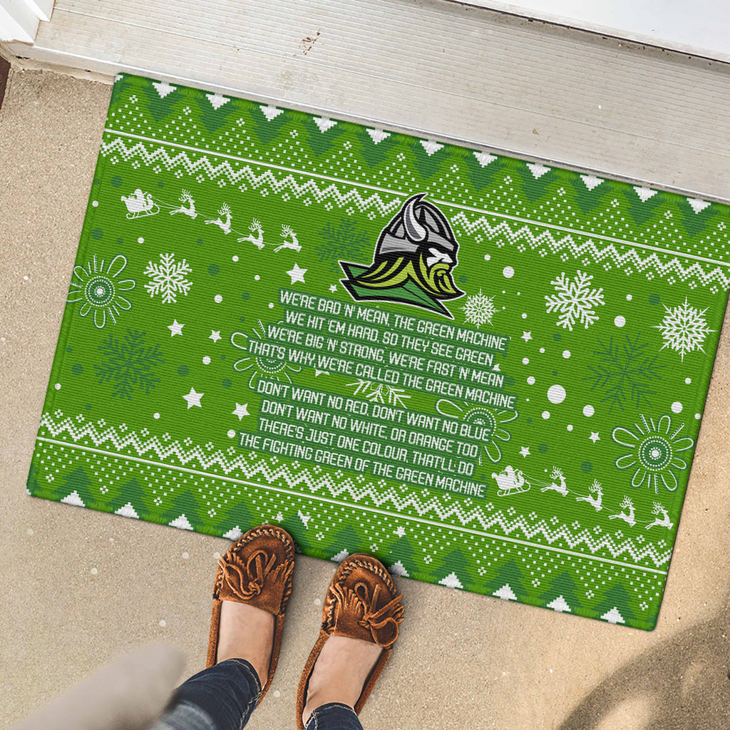 raiders-rugby-rubber-doormat-the-mighty-green-machine-2023-christmas-vibe