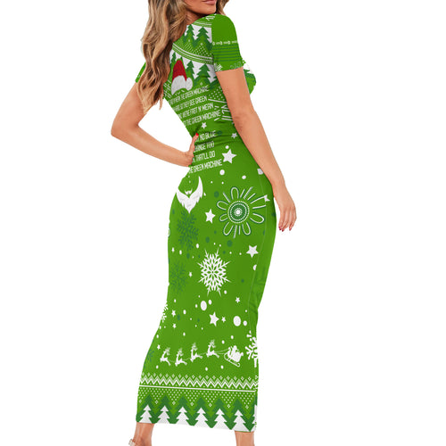 raiders-rugby-short-sleeve-bodycon-dress-the-mighty-green-machine-2023-christmas-vibe