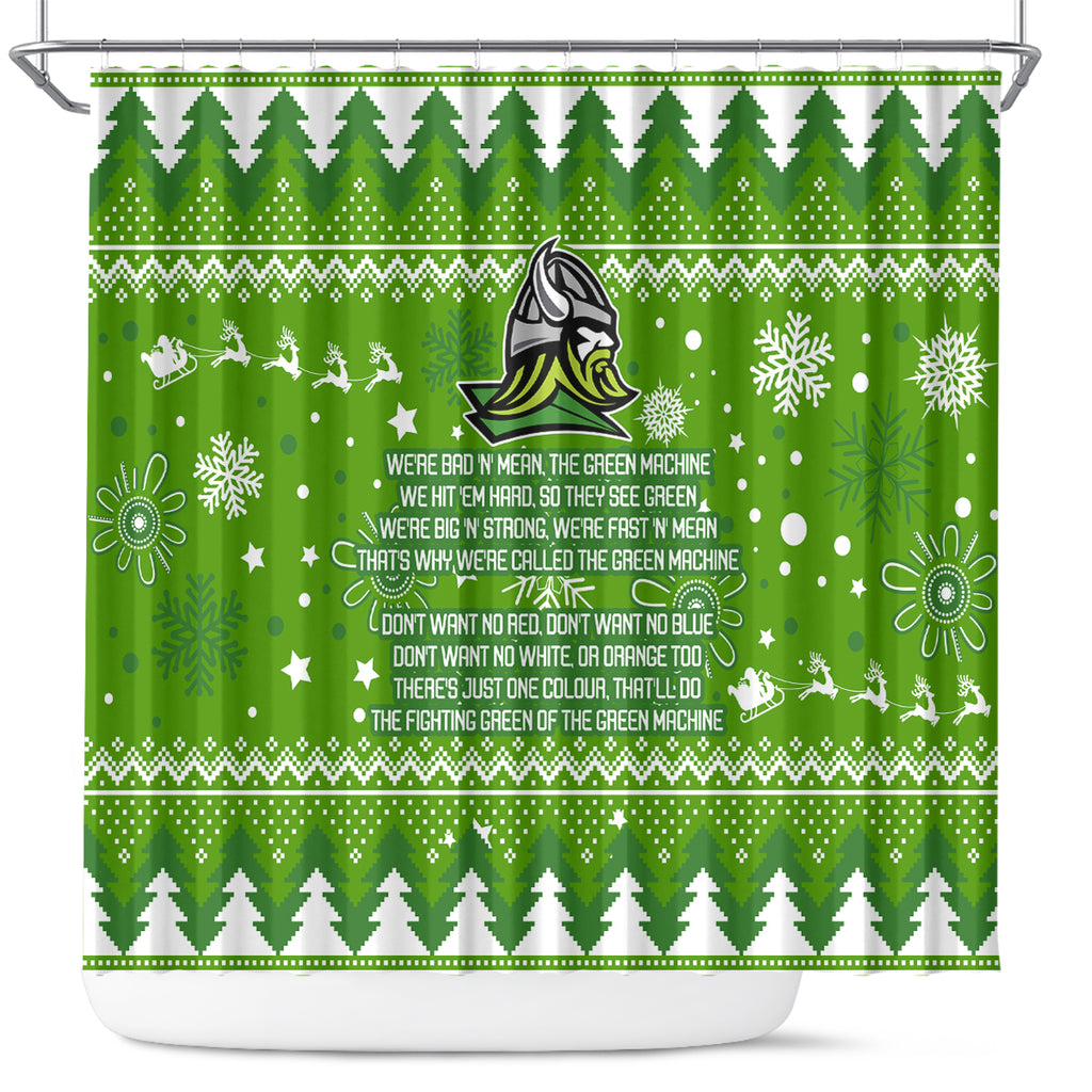 raiders-rugby-shower-curtain-the-mighty-green-machine-2023-christmas-vibe