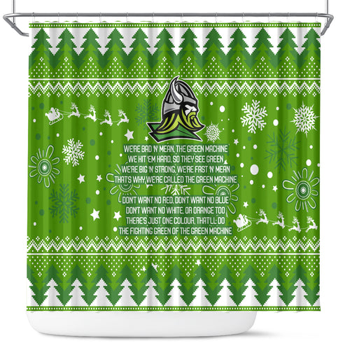 raiders-rugby-shower-curtain-the-mighty-green-machine-2023-christmas-vibe