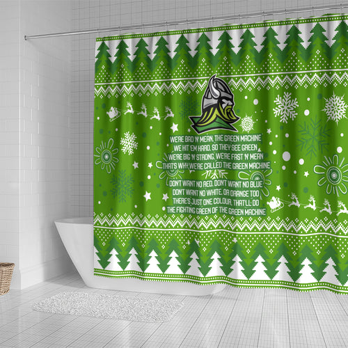 raiders-rugby-shower-curtain-the-mighty-green-machine-2023-christmas-vibe