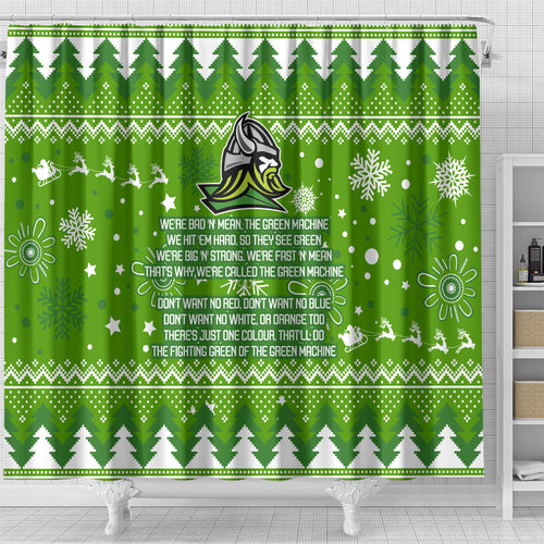 raiders-rugby-shower-curtain-the-mighty-green-machine-2023-christmas-vibe