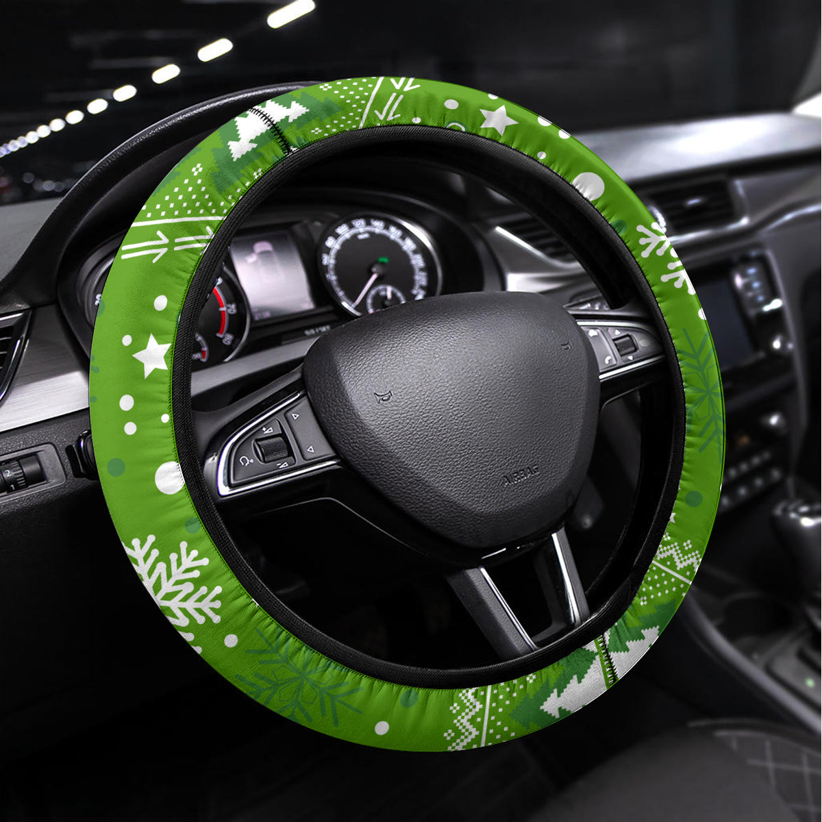 Raiders Rugby Steering Wheel Cover The Mighty Green Machine 2023 Christmas Vibe