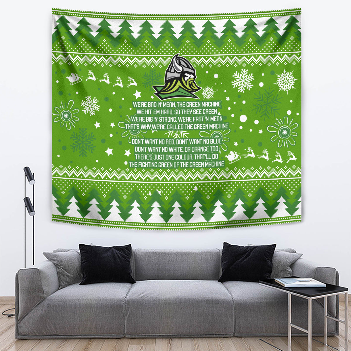 raiders-rugby-tapestry-the-mighty-green-machine-2023-christmas-vibe