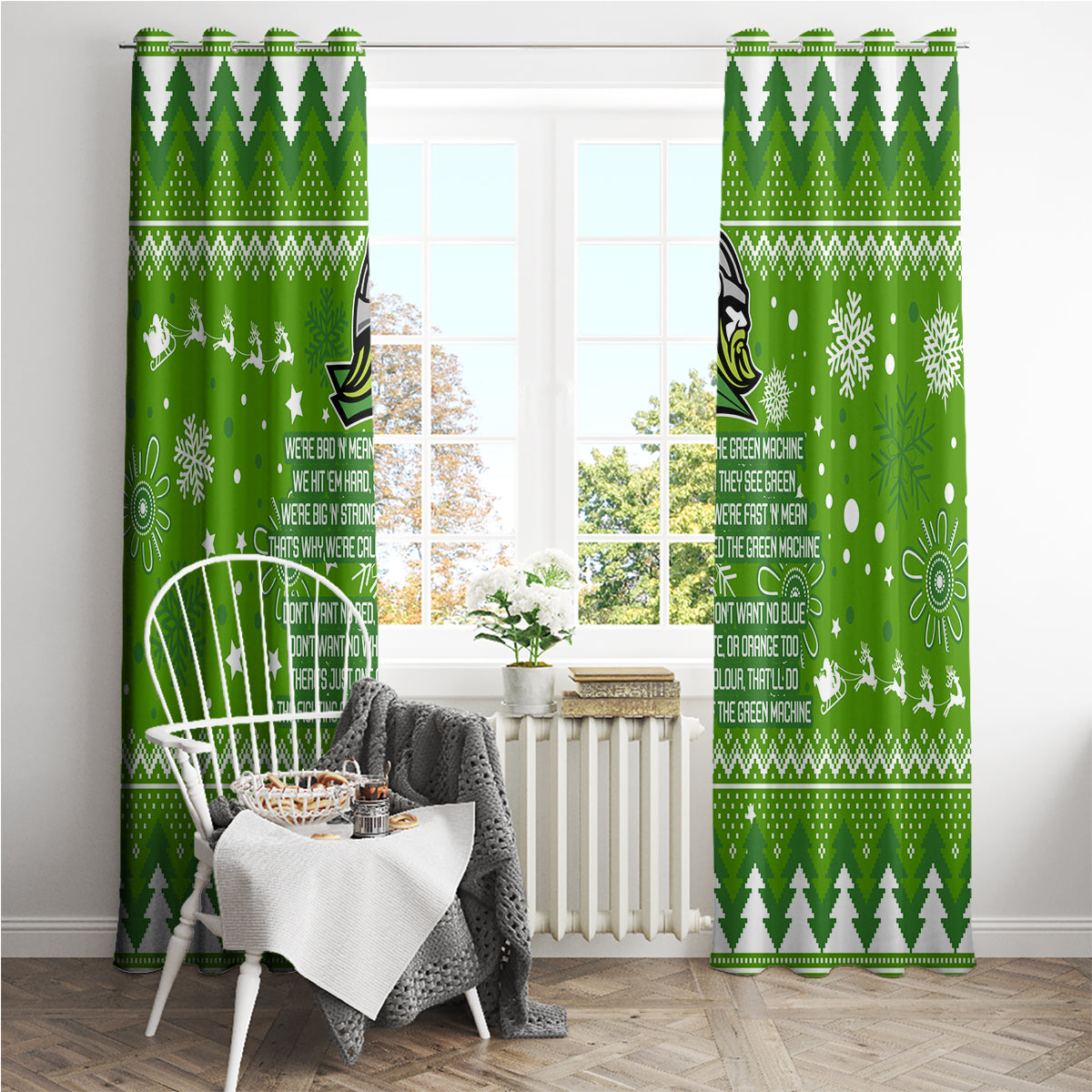 raiders-rugby-window-curtain-the-mighty-green-machine-2023-christmas-vibe