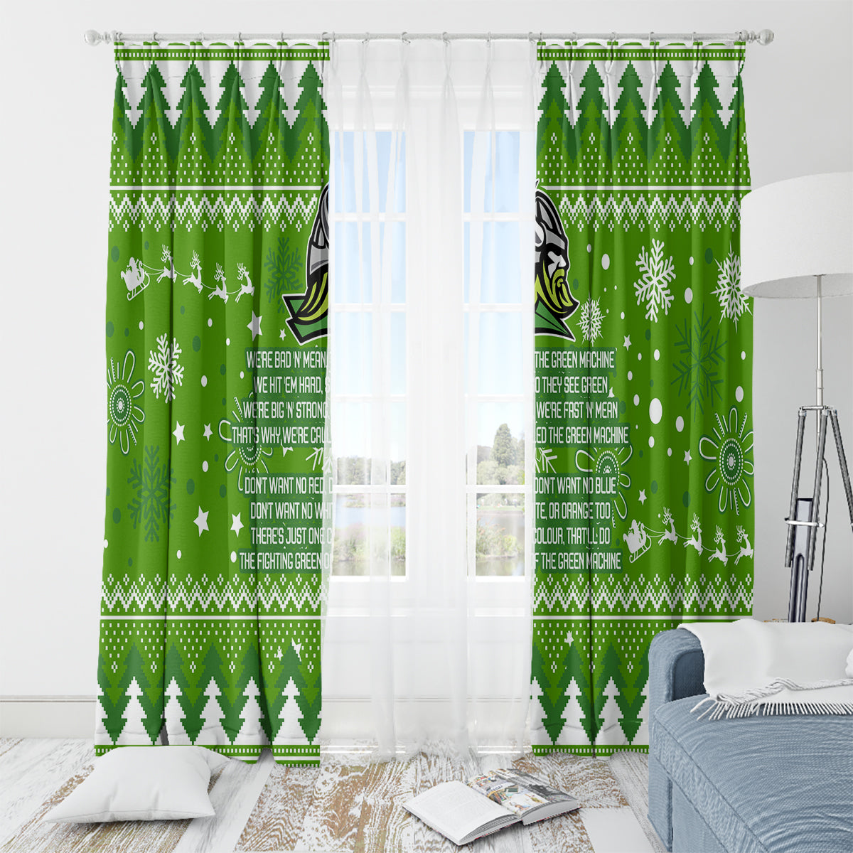 raiders-rugby-window-curtain-the-mighty-green-machine-2023-christmas-vibe
