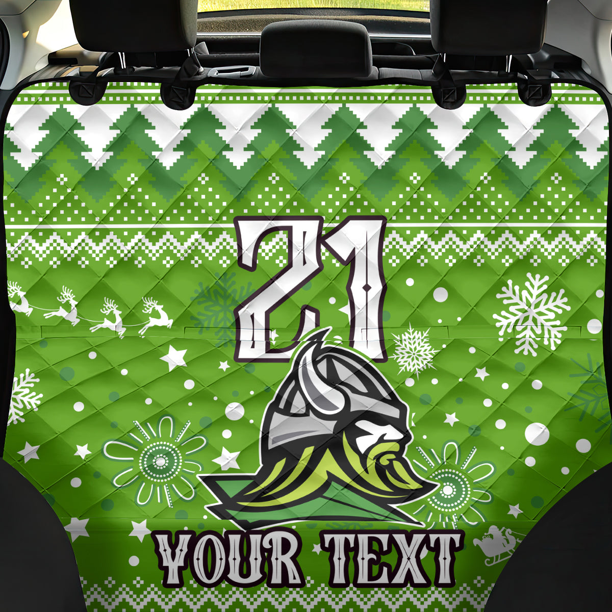 custom-raiders-rugby-back-car-seat-cover-the-mighty-green-machine-2023-christmas-vibe