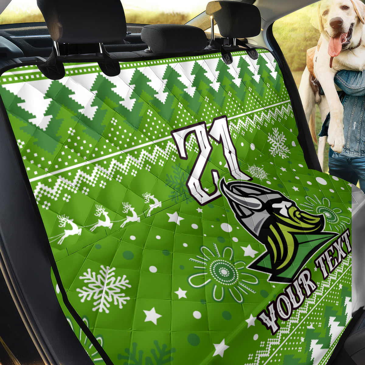 custom-raiders-rugby-back-car-seat-cover-the-mighty-green-machine-2023-christmas-vibe