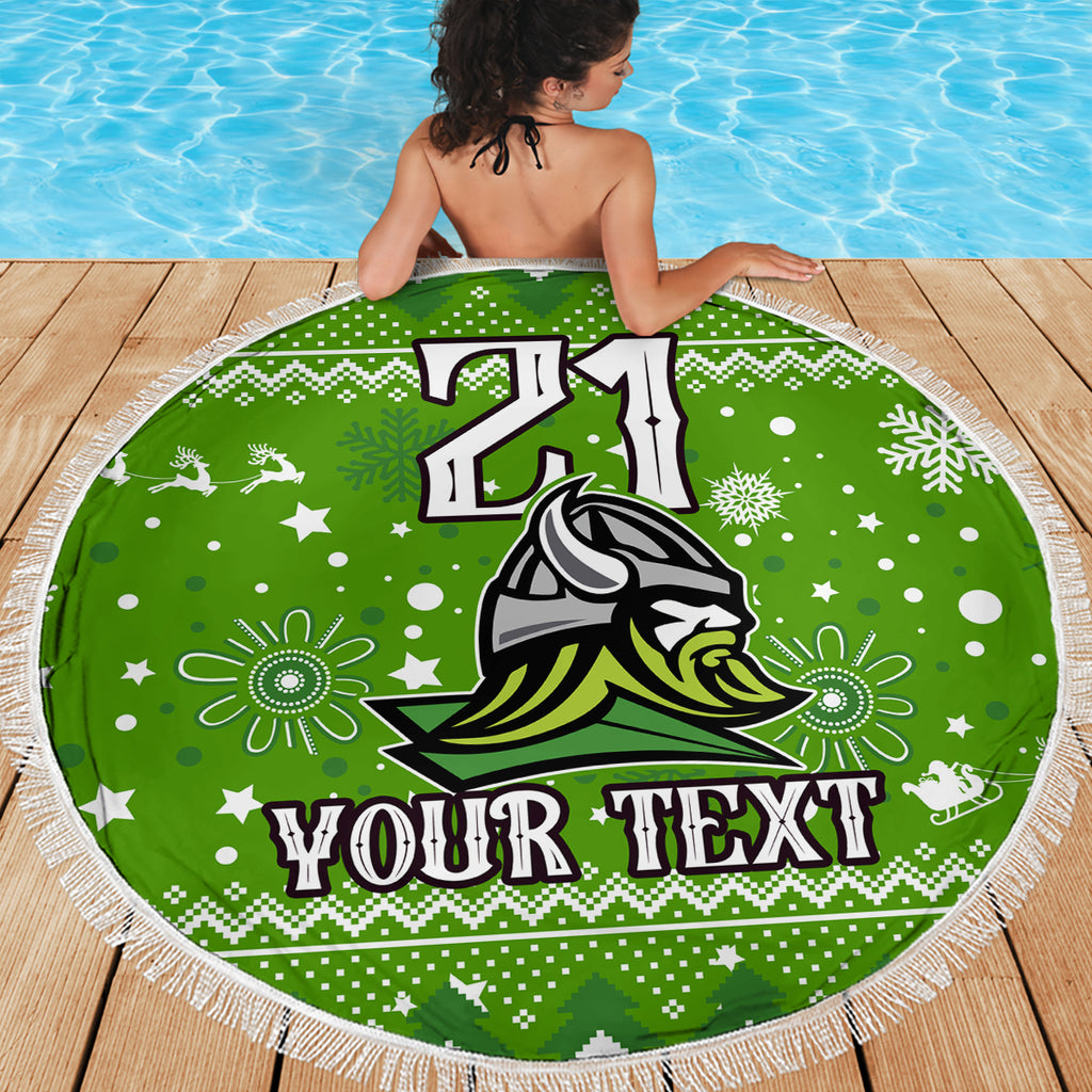custom-raiders-rugby-beach-blanket-the-mighty-green-machine-2023-christmas-vibe