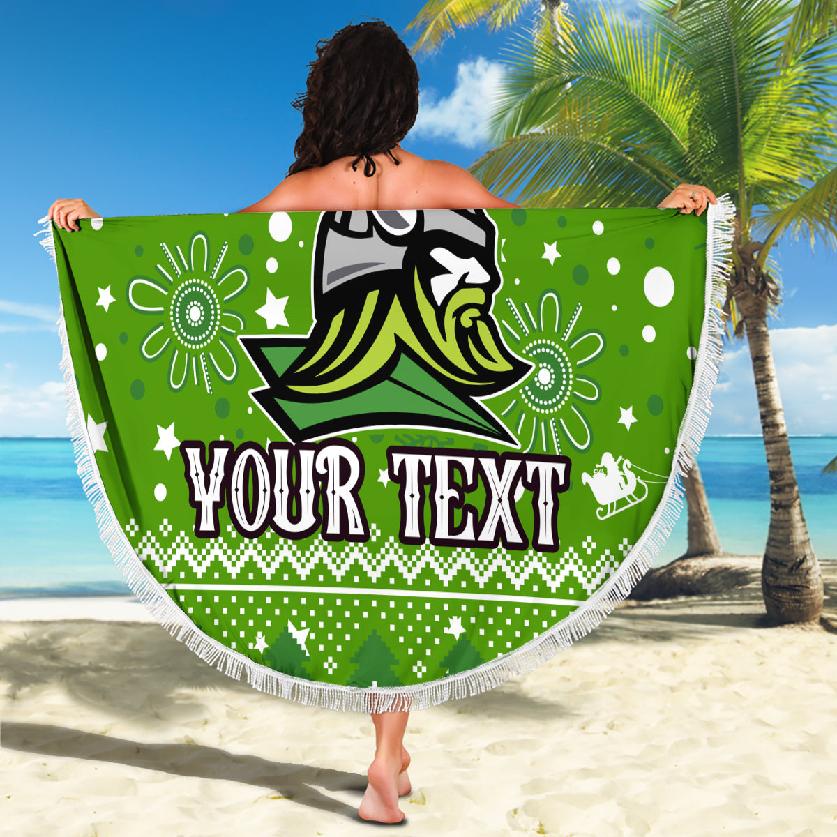 custom-raiders-rugby-beach-blanket-the-mighty-green-machine-2023-christmas-vibe