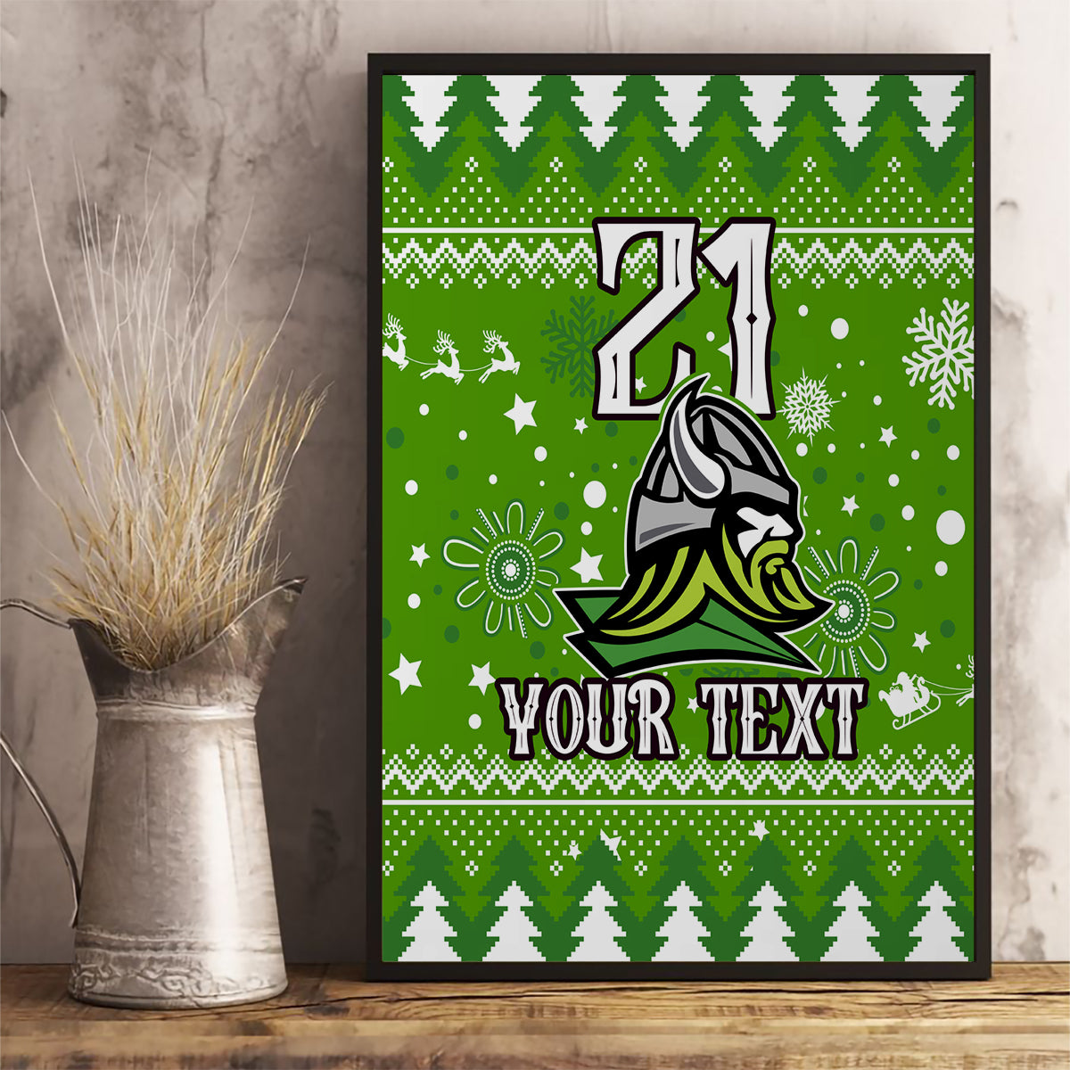 custom-raiders-rugby-canvas-wall-art-the-mighty-green-machine-2023-christmas-vibe
