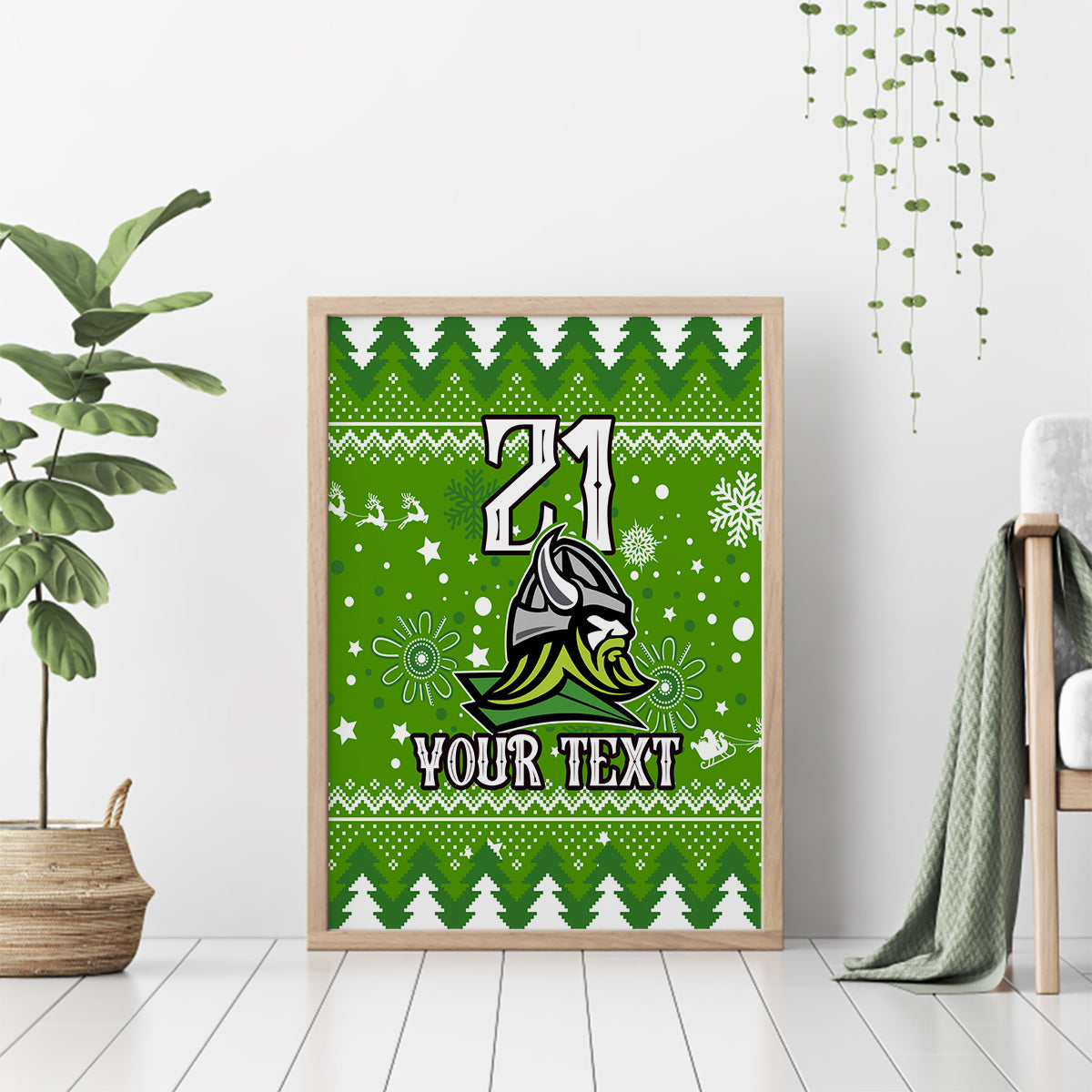 custom-raiders-rugby-canvas-wall-art-the-mighty-green-machine-2023-christmas-vibe