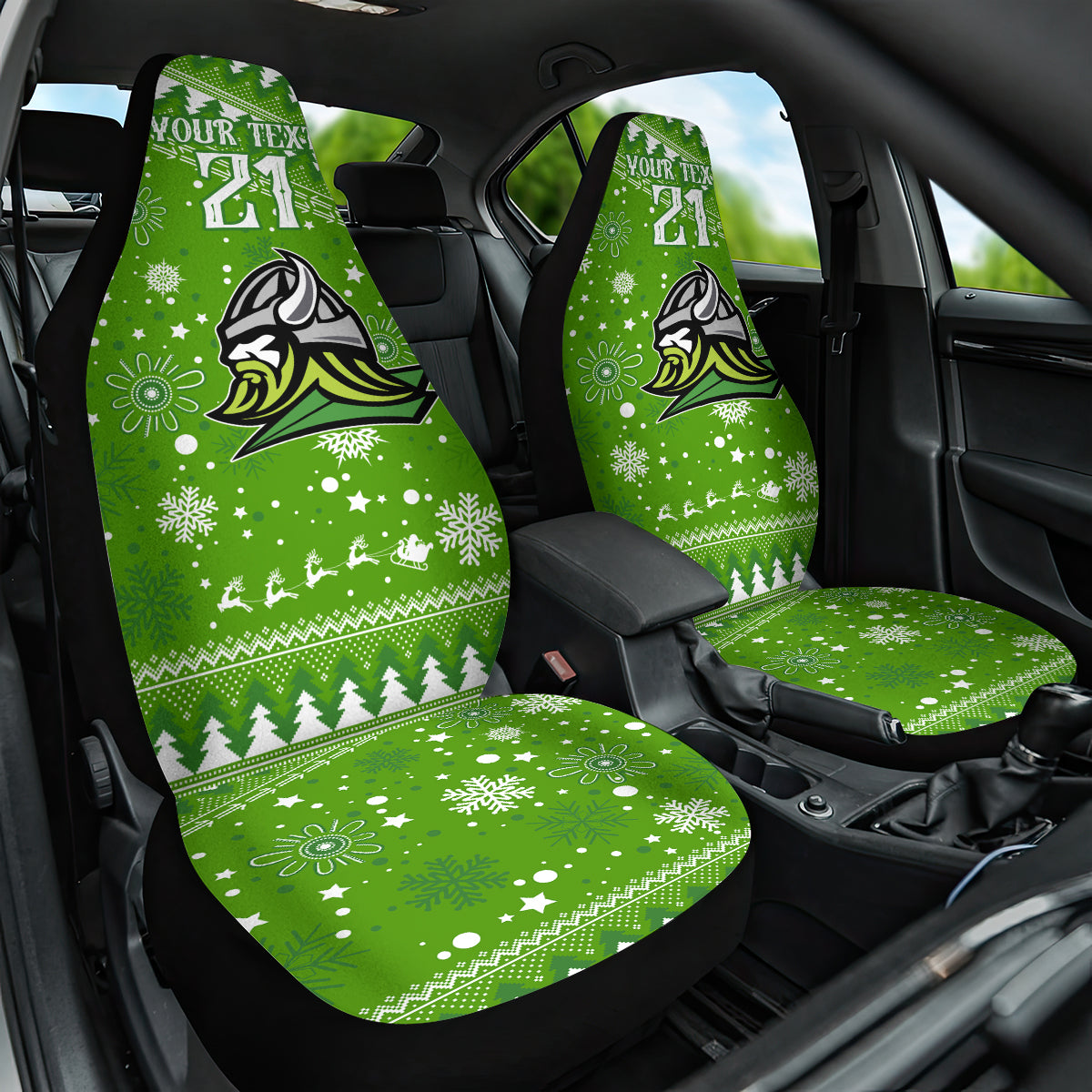 custom-raiders-rugby-car-seat-cover-the-mighty-green-machine-2023-christmas-vibe