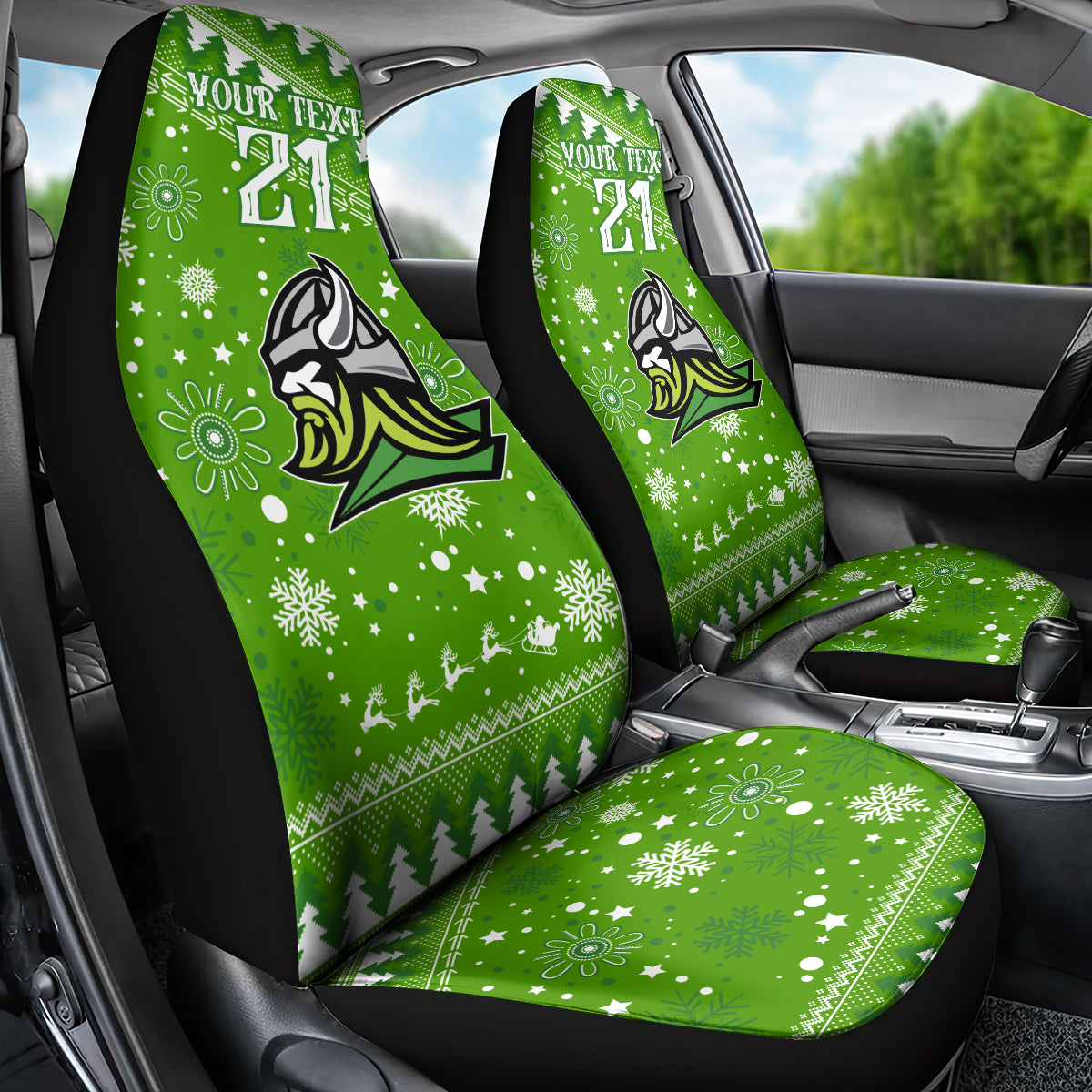 custom-raiders-rugby-car-seat-cover-the-mighty-green-machine-2023-christmas-vibe