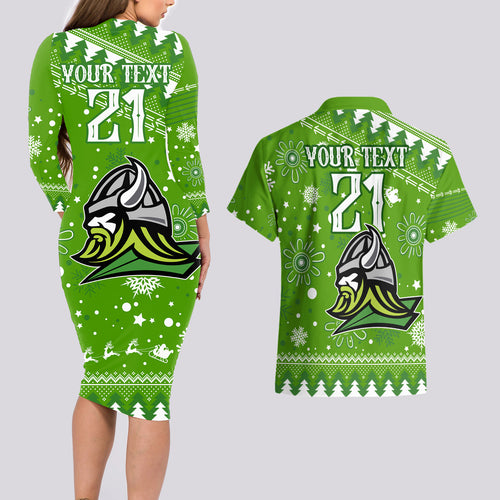 custom-raiders-rugby-couples-matching-long-sleeve-bodycon-dress-and-hawaiian-shirt-the-mighty-green-machine-2023-christmas-vibe