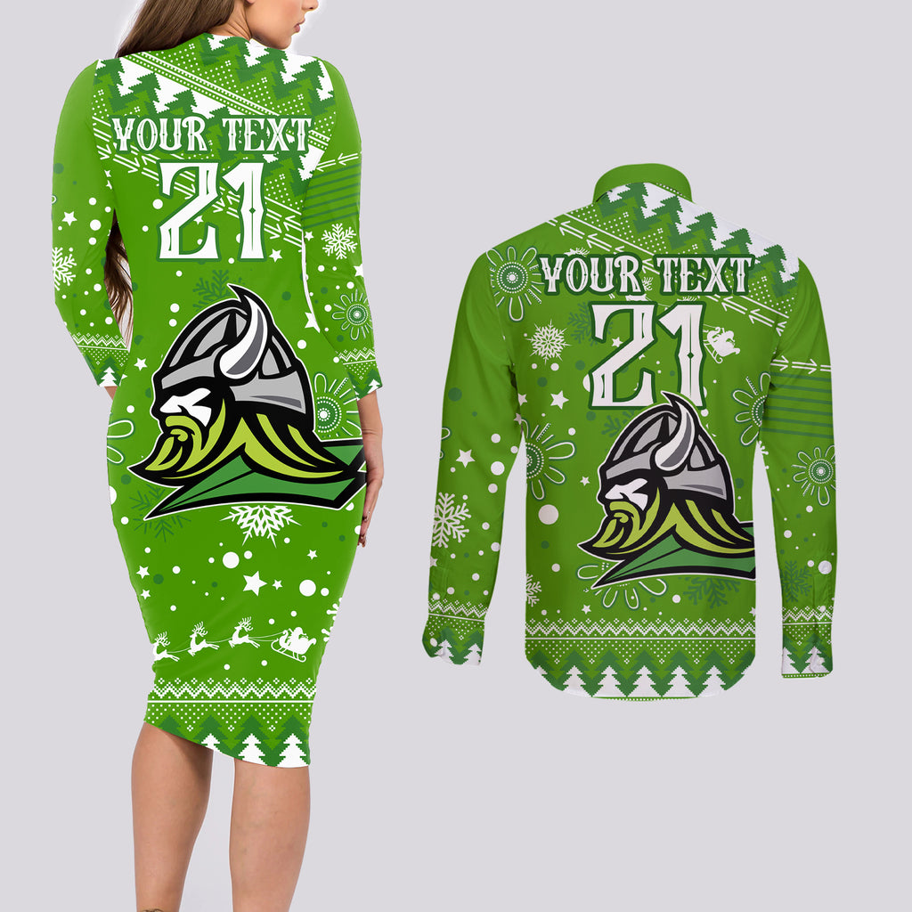 custom-raiders-rugby-couples-matching-long-sleeve-bodycon-dress-and-long-sleeve-button-shirt-the-mighty-green-machine-2023-christmas-vibe