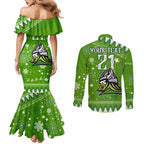 custom-raiders-rugby-couples-matching-mermaid-dress-and-long-sleeve-button-shirt-the-mighty-green-machine-2023-christmas-vibe
