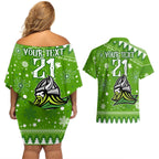 custom-raiders-rugby-couples-matching-off-shoulder-short-dress-and-hawaiian-shirt-the-mighty-green-machine-2023-christmas-vibe