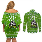 custom-raiders-rugby-couples-matching-off-shoulder-short-dress-and-long-sleeve-button-shirt-the-mighty-green-machine-2023-christmas-vibe