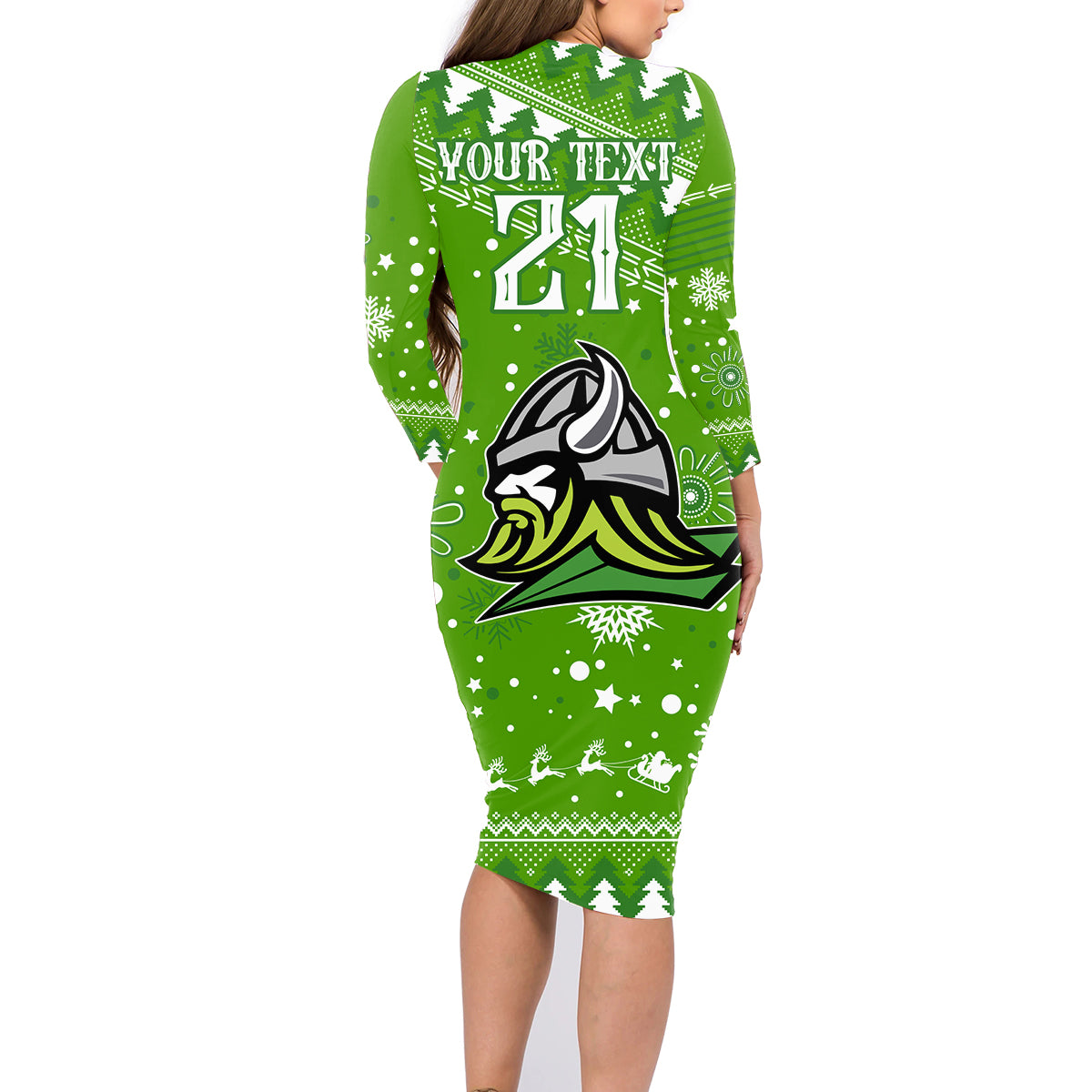custom-raiders-rugby-family-matching-long-sleeve-bodycon-dress-and-hawaiian-shirt-the-mighty-green-machine-2023-christmas-vibe