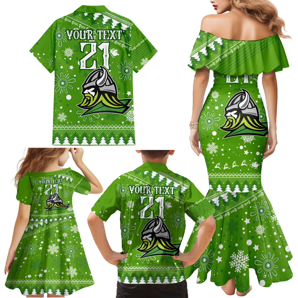custom-raiders-rugby-family-matching-mermaid-dress-and-hawaiian-shirt-the-mighty-green-machine-2023-christmas-vibe