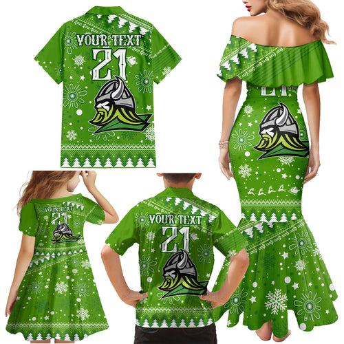 custom-raiders-rugby-family-matching-mermaid-dress-and-hawaiian-shirt-the-mighty-green-machine-2023-christmas-vibe