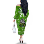 custom-raiders-rugby-family-matching-off-shoulder-long-sleeve-dress-and-hawaiian-shirt-the-mighty-green-machine-2023-christmas-vibe