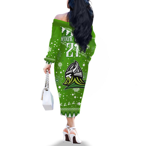 custom-raiders-rugby-family-matching-off-shoulder-long-sleeve-dress-and-hawaiian-shirt-the-mighty-green-machine-2023-christmas-vibe