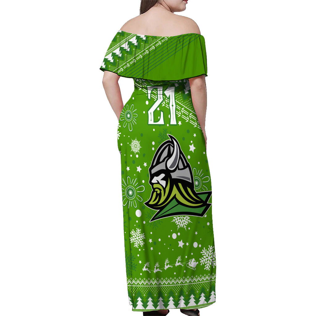 custom-raiders-rugby-family-matching-off-shoulder-maxi-dress-and-hawaiian-shirt-the-mighty-green-machine-2023-christmas-vibe
