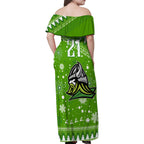 custom-raiders-rugby-family-matching-off-shoulder-maxi-dress-and-hawaiian-shirt-the-mighty-green-machine-2023-christmas-vibe