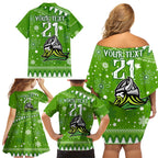 custom-raiders-rugby-family-matching-off-shoulder-short-dress-and-hawaiian-shirt-the-mighty-green-machine-2023-christmas-vibe
