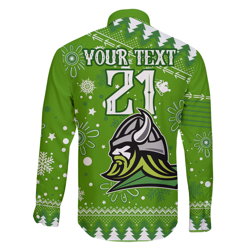 custom-raiders-rugby-family-matching-off-shoulder-short-dress-and-hawaiian-shirt-the-mighty-green-machine-2023-christmas-vibe