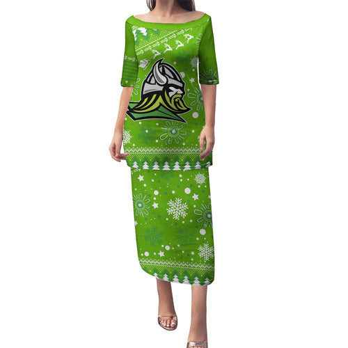custom-raiders-rugby-family-matching-puletasi-dress-and-hawaiian-shirt-the-mighty-green-machine-2023-christmas-vibe