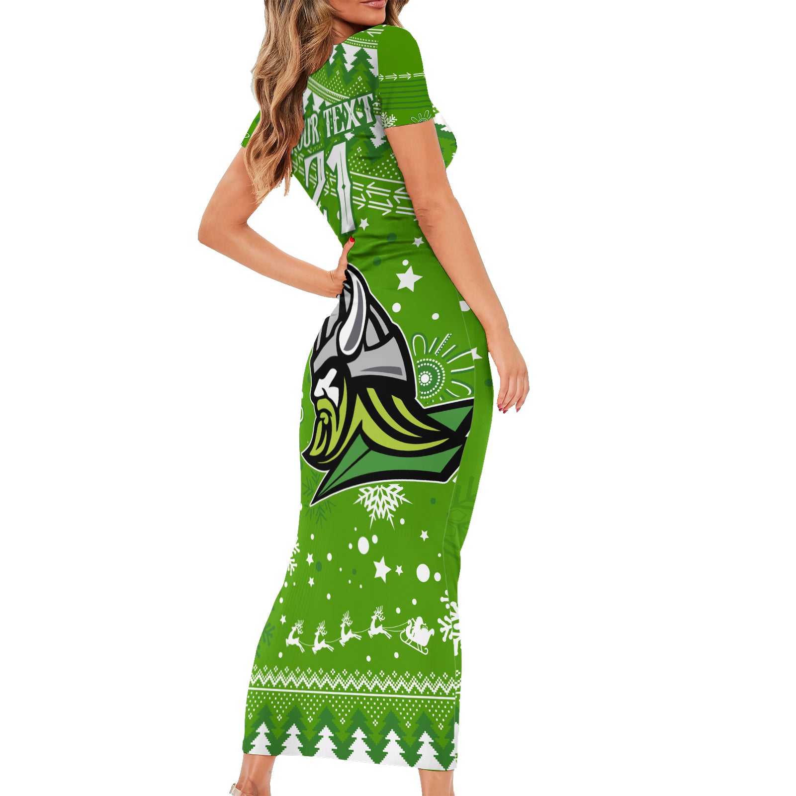 custom-raiders-rugby-family-matching-short-sleeve-bodycon-dress-and-hawaiian-shirt-the-mighty-green-machine-2023-christmas-vibe