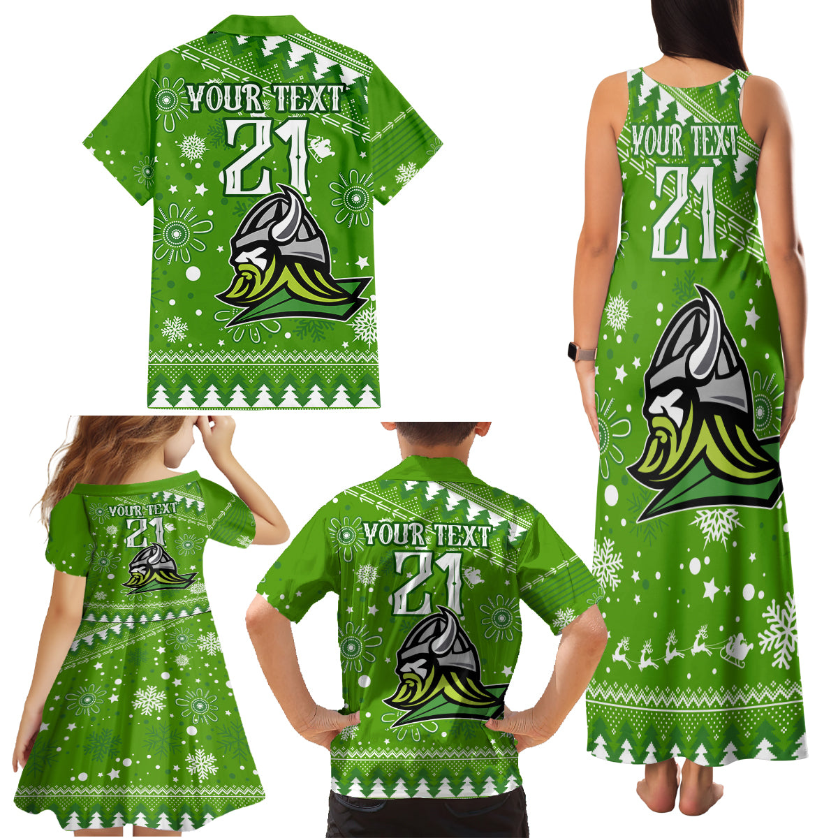 custom-raiders-rugby-family-matching-tank-maxi-dress-and-hawaiian-shirt-the-mighty-green-machine-2023-christmas-vibe