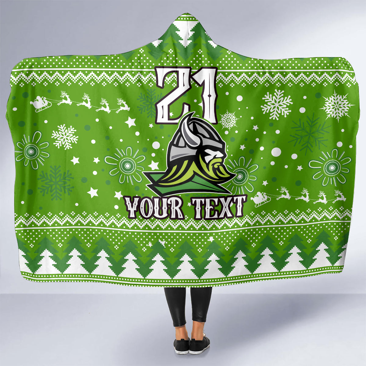 custom-raiders-rugby-hooded-blanket-the-mighty-green-machine-2023-christmas-vibe