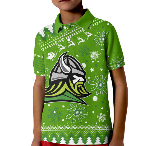 custom-raiders-rugby-kid-polo-shirt-the-mighty-green-machine-2023-christmas-vibe