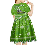 custom-raiders-rugby-kid-short-sleeve-dress-the-mighty-green-machine-2023-christmas-vibe