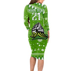 custom-raiders-rugby-long-sleeve-bodycon-dress-the-mighty-green-machine-2023-christmas-vibe