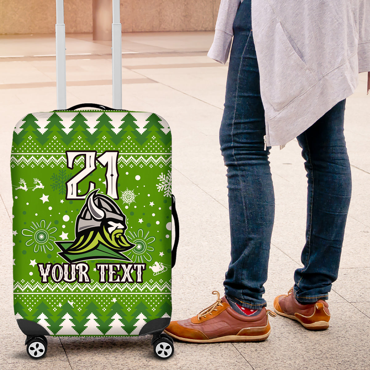 custom-raiders-rugby-luggage-cover-the-mighty-green-machine-2023-christmas-vibe