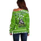 custom-raiders-rugby-off-shoulder-sweater-the-mighty-green-machine-2023-christmas-vibe