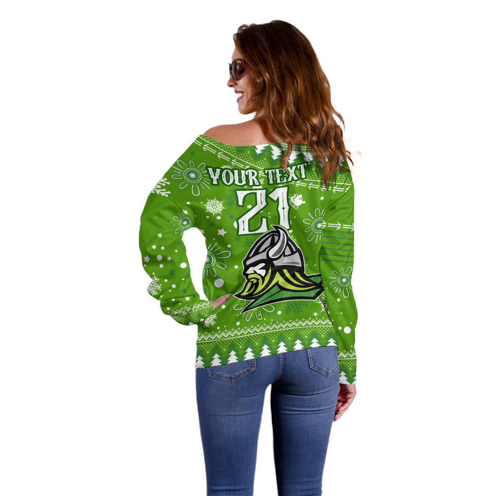 custom-raiders-rugby-off-shoulder-sweater-the-mighty-green-machine-2023-christmas-vibe