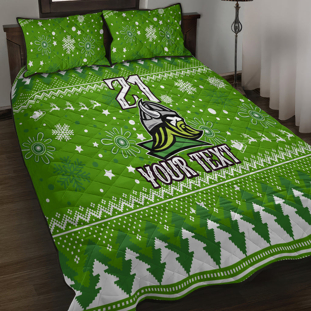 custom-raiders-rugby-quilt-bed-set-the-mighty-green-machine-2023-christmas-vibe